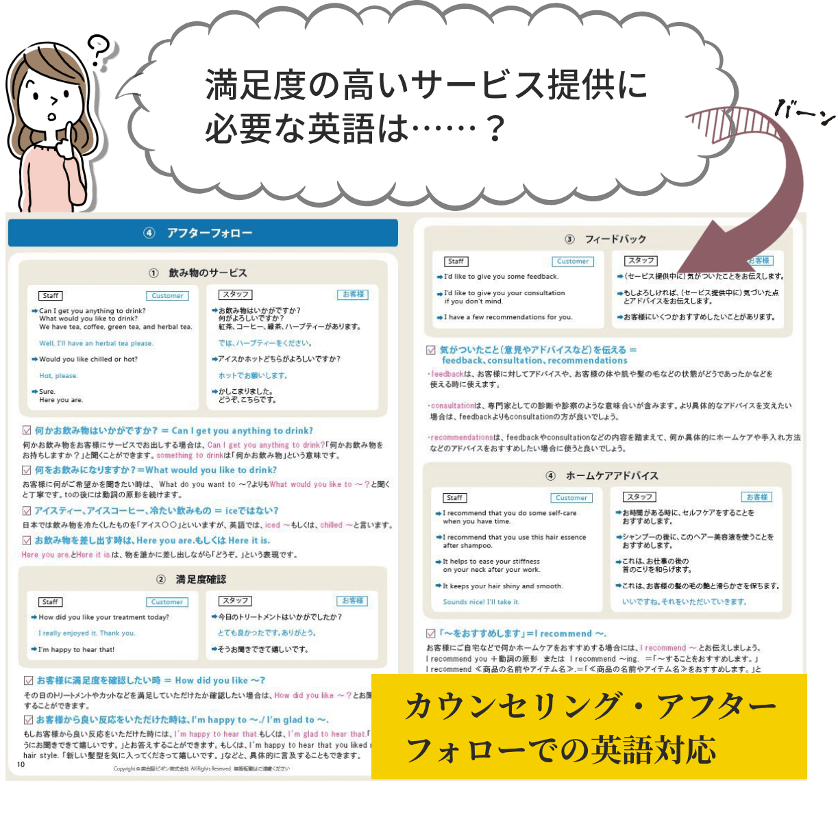 【美容室/サロンの接客英語/電話対応マニュアル】全14頁 無料ダウンロード